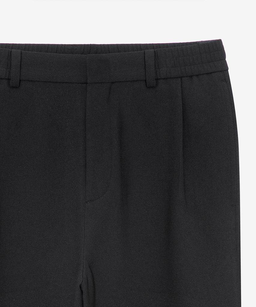 MINDBRIDGE [Couture] One-Pleat Relaxed Fit Textured Full Elastic Waist Pants