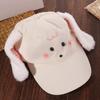 Cute Peaked Cap Plush Rabbit Ear Sunscreen Hat Korean Baseball Cap  Outdoor