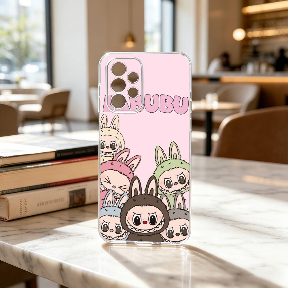 Hot Cartoon L-Labubus Gift  Phone Case For Samsung S25,S24,S21,S22,S23,S30,Ultra,S20,Plus,Fe Transparent Cover