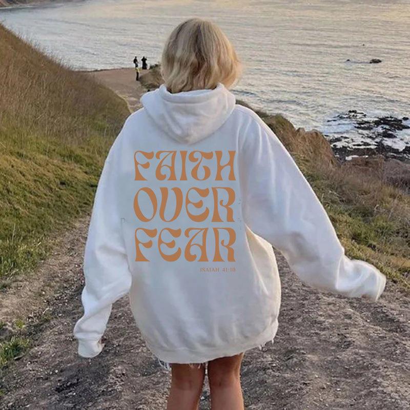 New Style Casual Sweatshirt For Women Plus Velvet Thick Warm Coat With Hood Printed Letters Women'S Fashion Trend