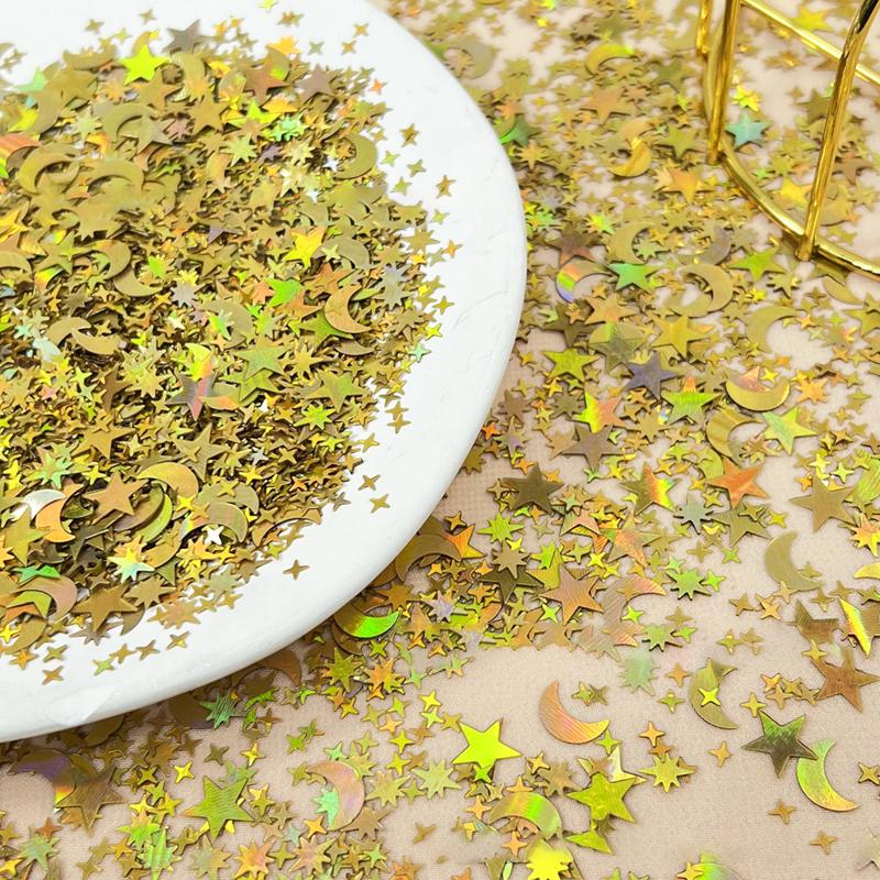 15g/Pack Iridescent Glitter Star Confetti Ramadan EID Mubarak Home Decoration Wedding Birthday Table Scatter Muslim Party Supply