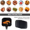 Reusable Silicone Airs Fryer Liners with Airs Fryer Magnetic Cheat Sheet, Easy Clean Airs Fryer Accessories, Non Stick (Square 8.5")