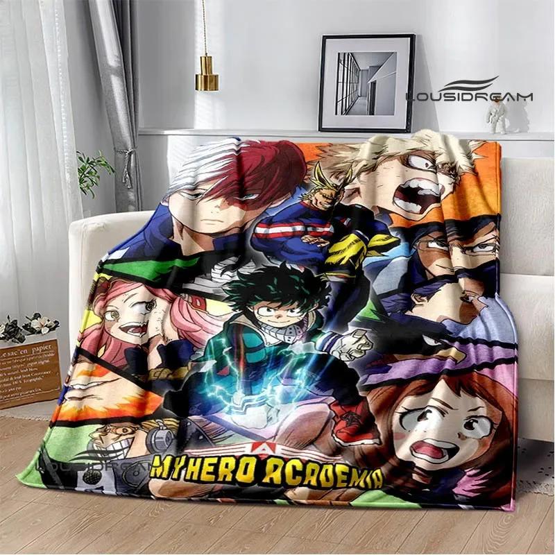 Decke mit Cartoon-Aufdruck „My Hero Academia“, warme Flanelldecken, weiche und bequeme Decke, Reisedecke für Zuhause, Geburtstagsgeschenk
