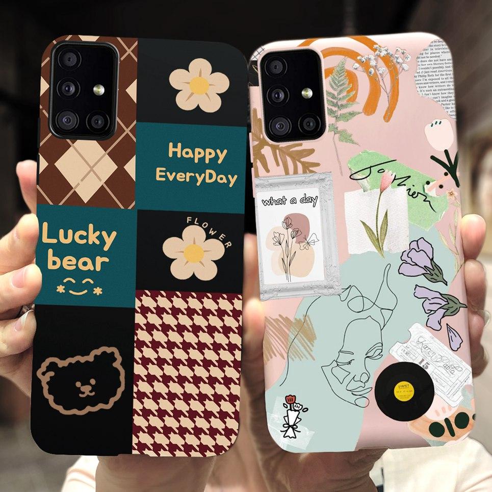 Soft Cover For Samsung Galaxy M51 M31 M21 Shockproof Protection Cases Shell Samsung M21 M31 M 51 Candy Matte Cute Bumper Etui