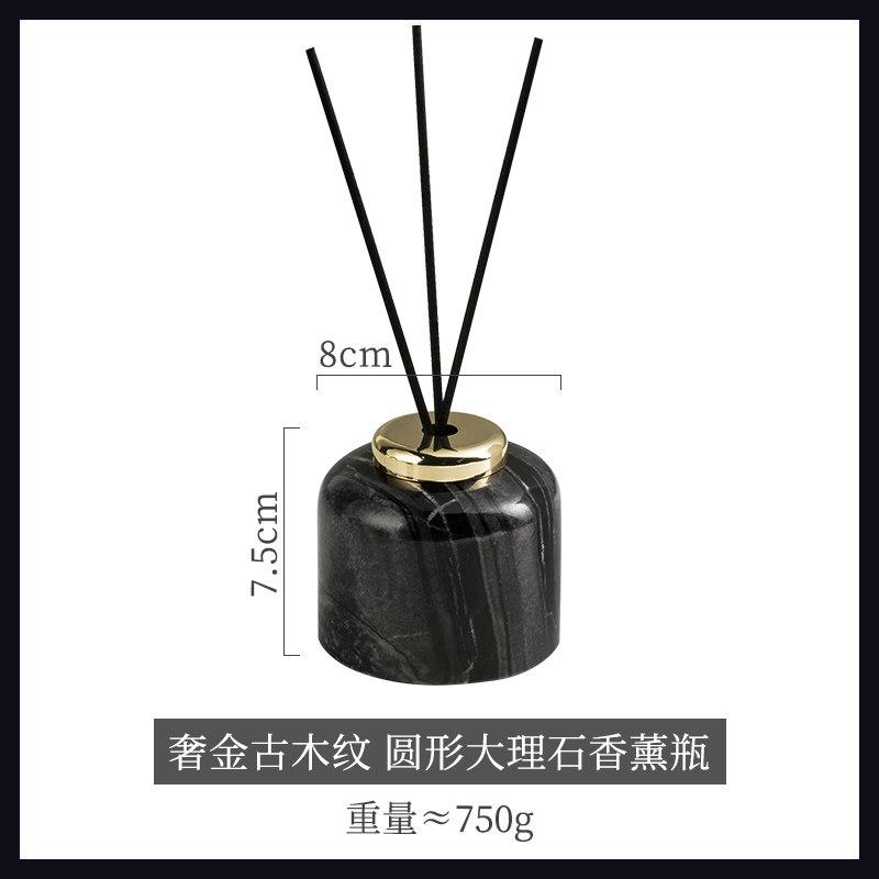 Natural Marble Perfume and Aroma Bottle Square Marble Bathroom Essential Oil Storage Bottle Fragrance Diffuser for Room Bedroom