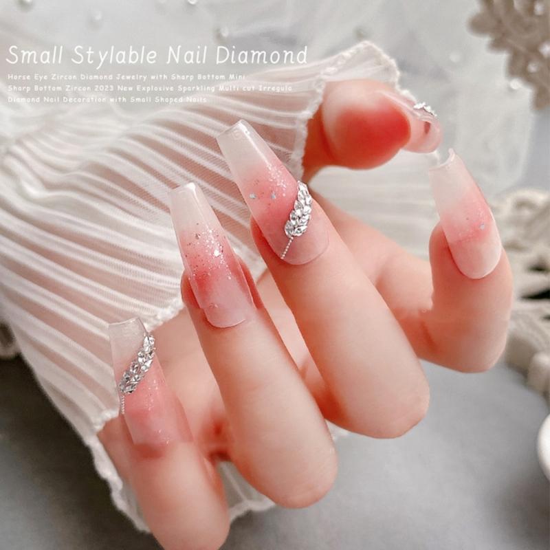 50Pcs Flatback Nail Rhinestones Mini Diamond Nail Charms 3D Crystal Gems Jewelry DIY Manicure Nail Decoration Part