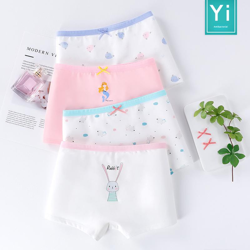 

Боксеры-шорты из чистого хлопка для девочек — мягкие и удобные, с 4-угольным дизайном для детей и малышей Size 160