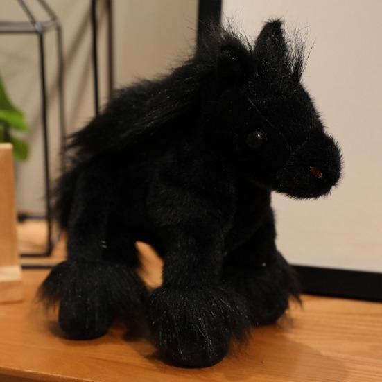 Horse Plush Toy Realistic Horse Stuffed Animal 12" Collectible Horse Soft Soft Animal Doll Pillow for Kids
