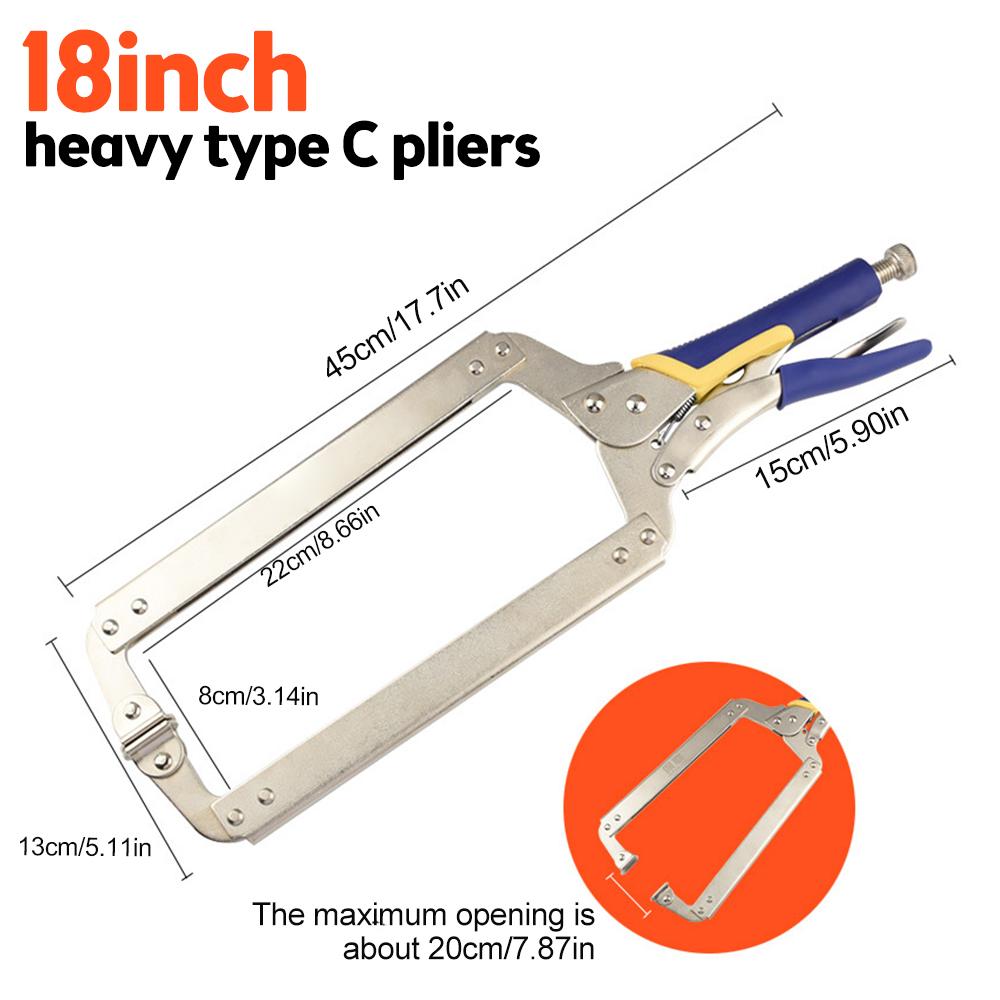 6/9/11/14/18-inch Multi-purpose C-clamp Heavy-duty clamping fixture Welding clamp