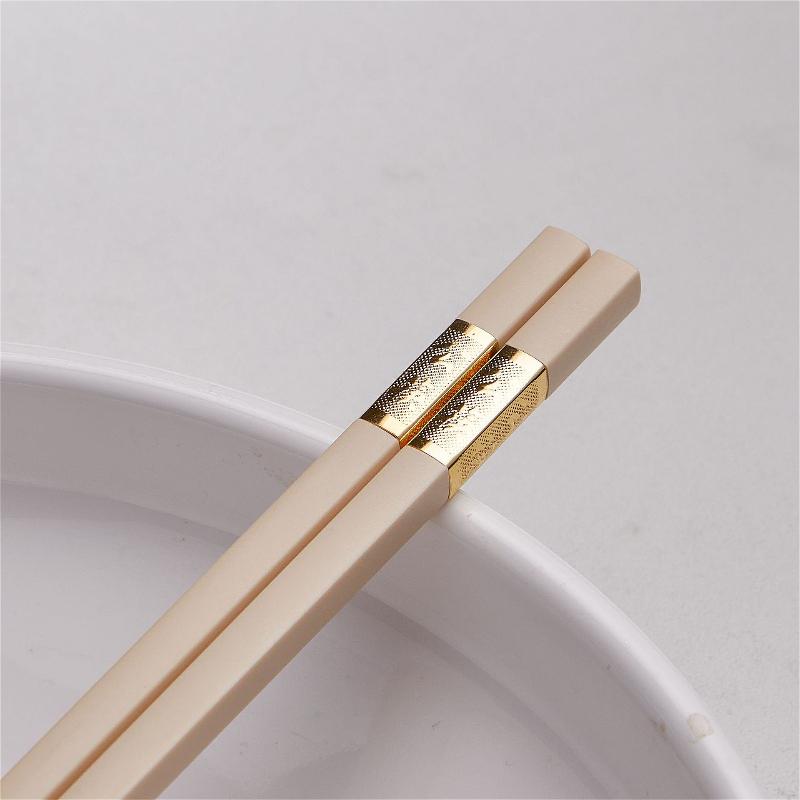 27cm/30cm Extended Alloy Chopsticks 10 Pairs Chopsticks Kitchen Tableware Chinese Sticks Anti Slip Heat Resistant Cute Chopstick