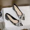 Designer Women Shoes Fashion Pumps Bling Bowknot Silk Upper High Heels Shoes Beautiful Party Dress Shoes