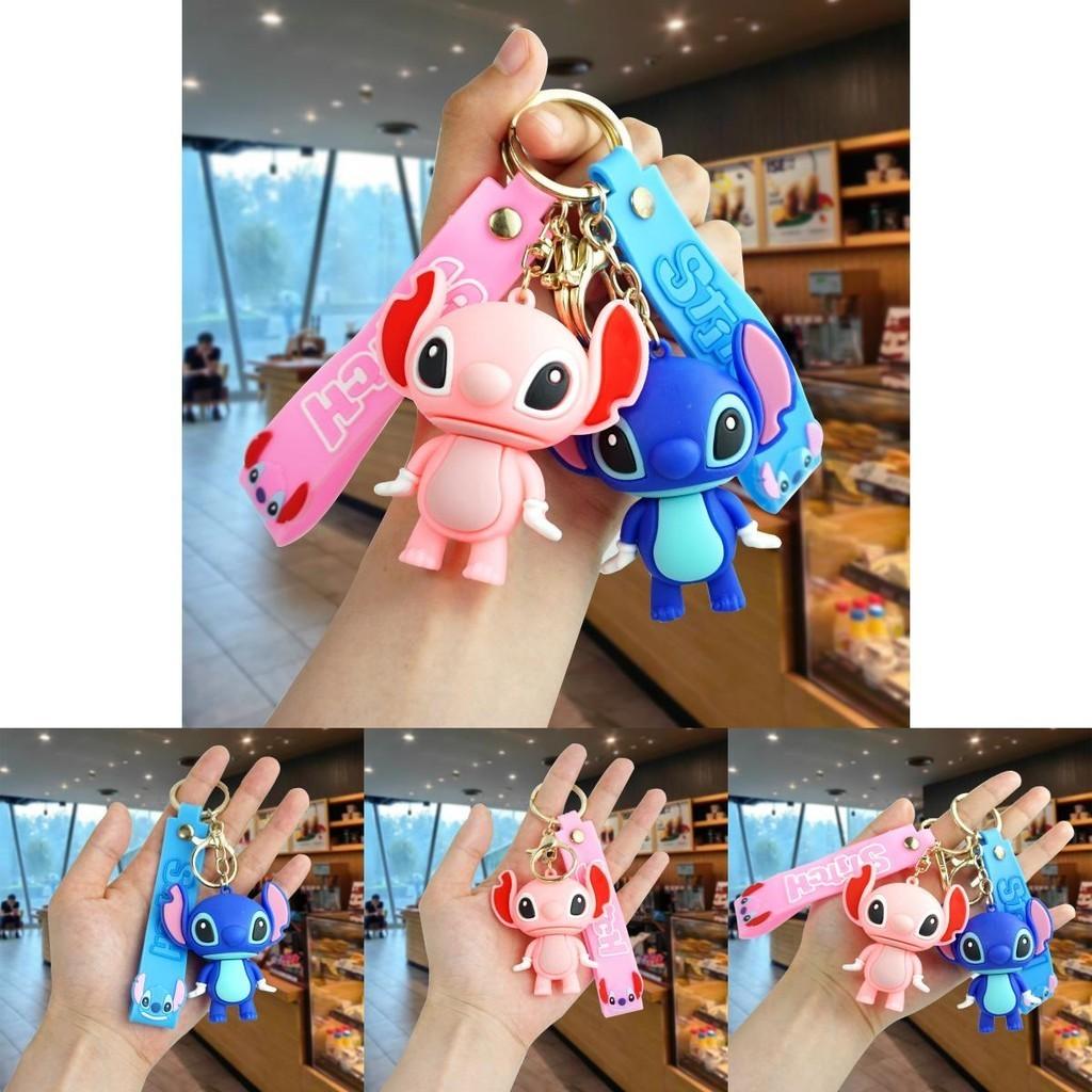 Adorable Cartoon Stitch Keychain For Girls Cute Couple Backpack Charm For Students
