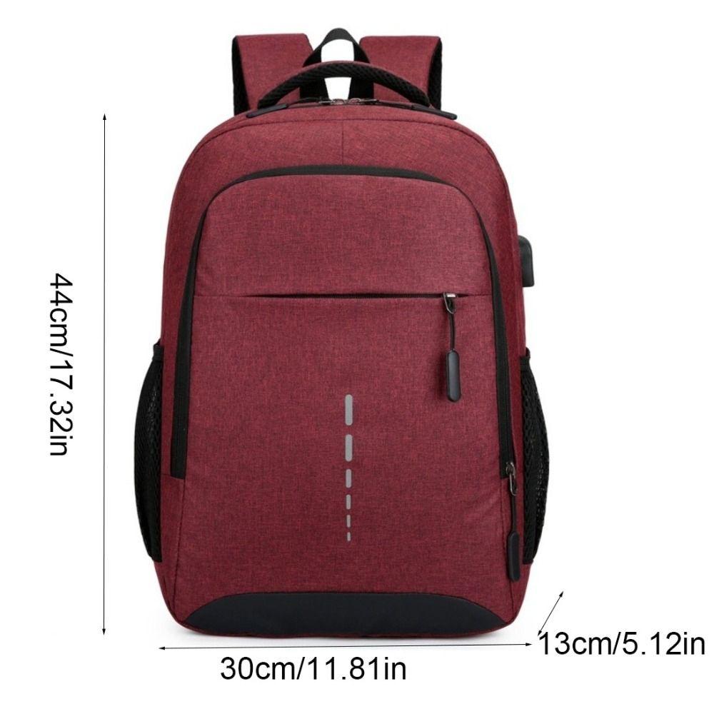 Large Capacity Student Backpack Oxford Cloth School Bag Simple Computer Rucksack Daily