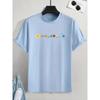Neues Herren Cartoon Astronaut und Planet Print T-Shirt Bestseller Baumwolle Kurzarm Top Taschenversand