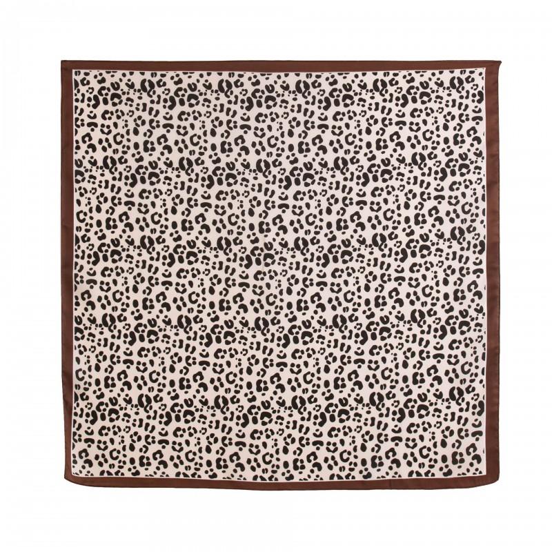 70x70cm Lightweight Silk-Look Square Scarf Women Floral Shell Print Versatile Neck Wrap Or Shawl Fashion Accessory