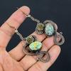 Titanium Druzy 999 Copper Wire Wrapped Earrings, Handmade Gemstone Earrings Jewelry, Gifts For Wife Brand New Earrings