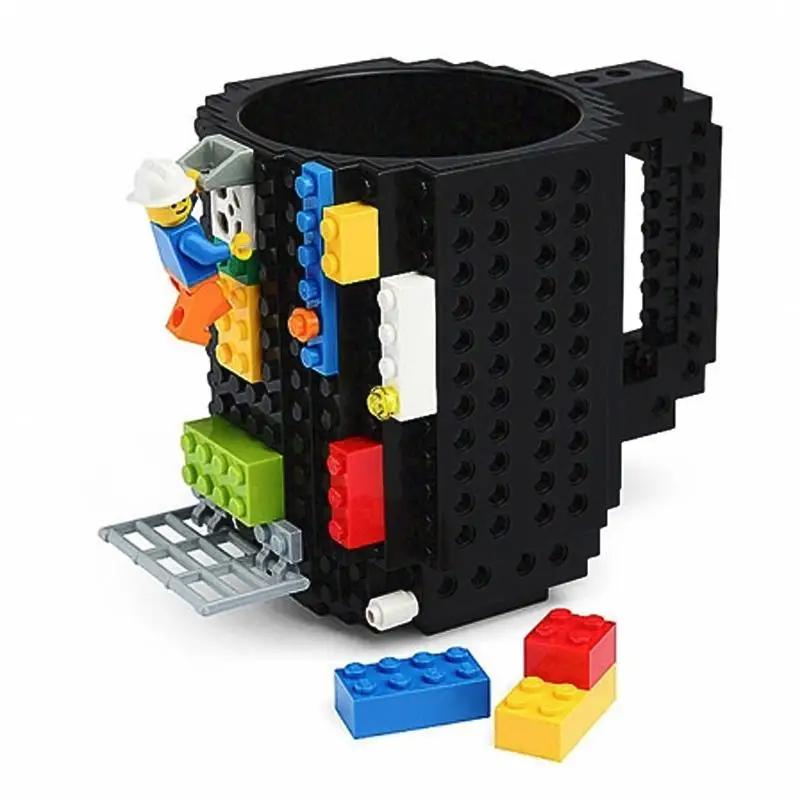 1PC Personalized Creative Building Block Assembly Cup Children's Educational Water Cup Drop-resistant Mug gift