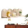 Rainbow Design Wall Mounted Shelves Wooden Material Rainbow Shelves  Boho Style Interior