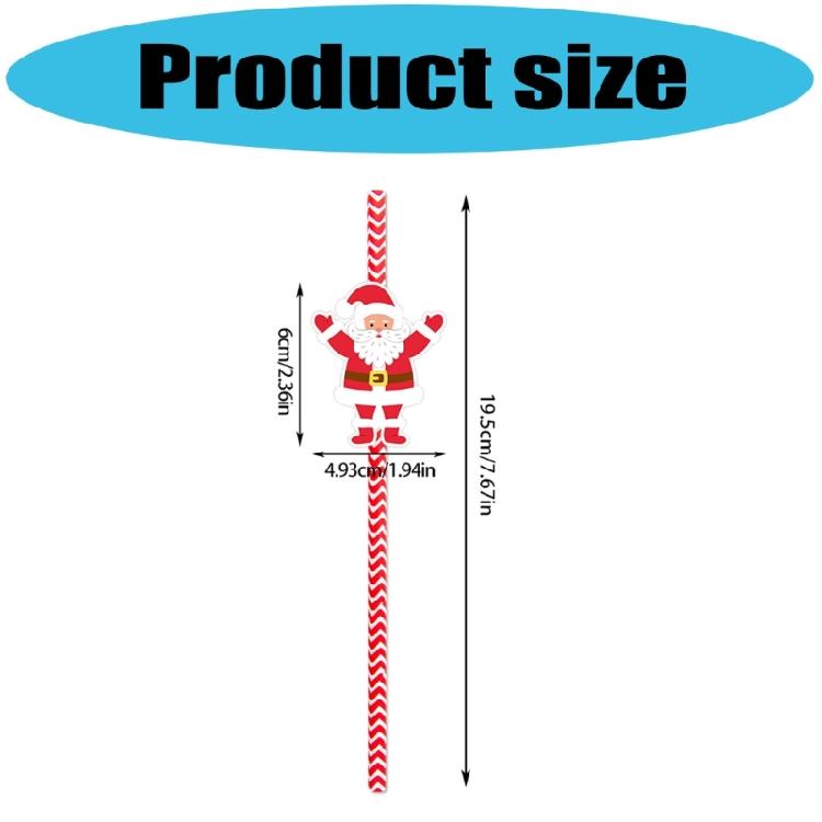 Disposable Paper Straws Christmas Beverage Crafts Party DIY Projects