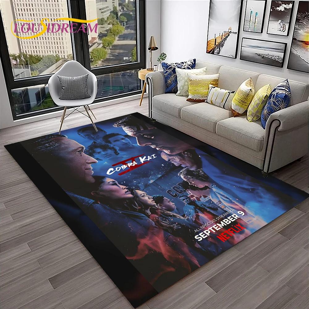 3D Cobra Kai Amanda TV Karate HD-Teppich für Zuhause, Wohnzimmer, Schlafzimmer, Sofa, Fußmatte, Dekor, Kinderspielbereich, Teppich, rutschfeste Bodenmatte