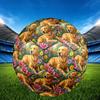 1pc Golden Retriever Garden Theme Soccer Ball Football, Size 5, Lightweight PVC, Outdoor Training Soccer Ball,Sports Gift t61416