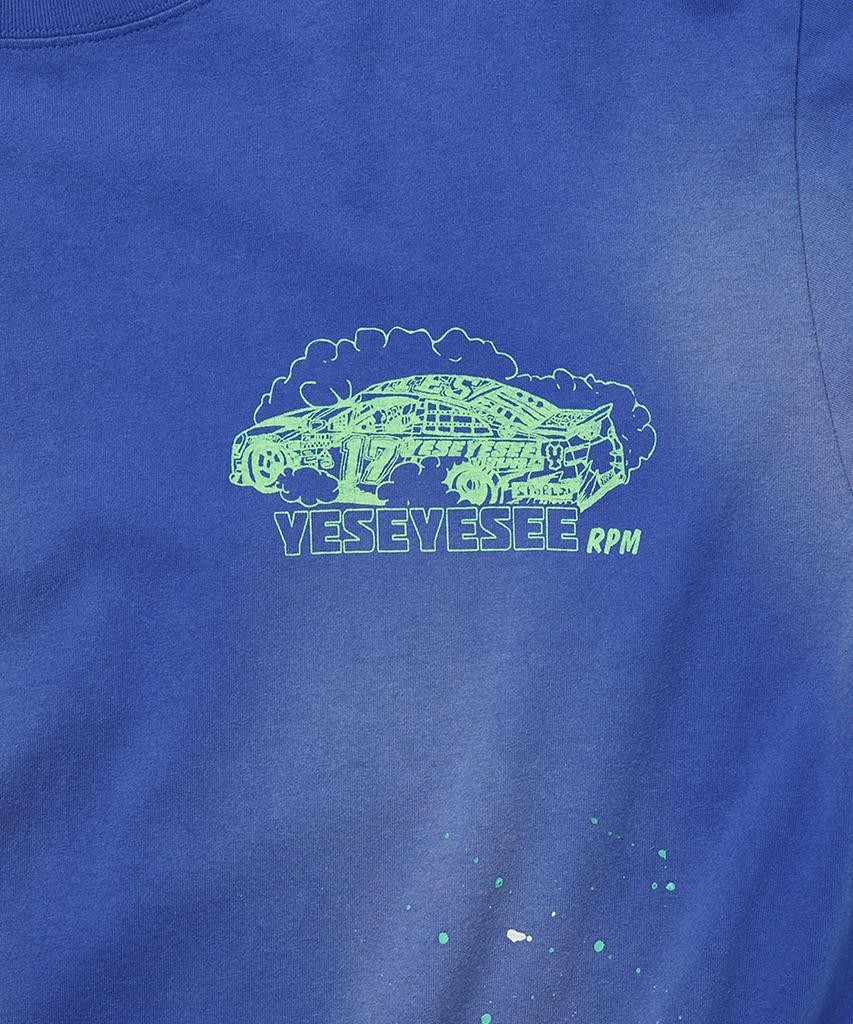 YESEYESEE Y.E.S Vintage Racing Tee Blue