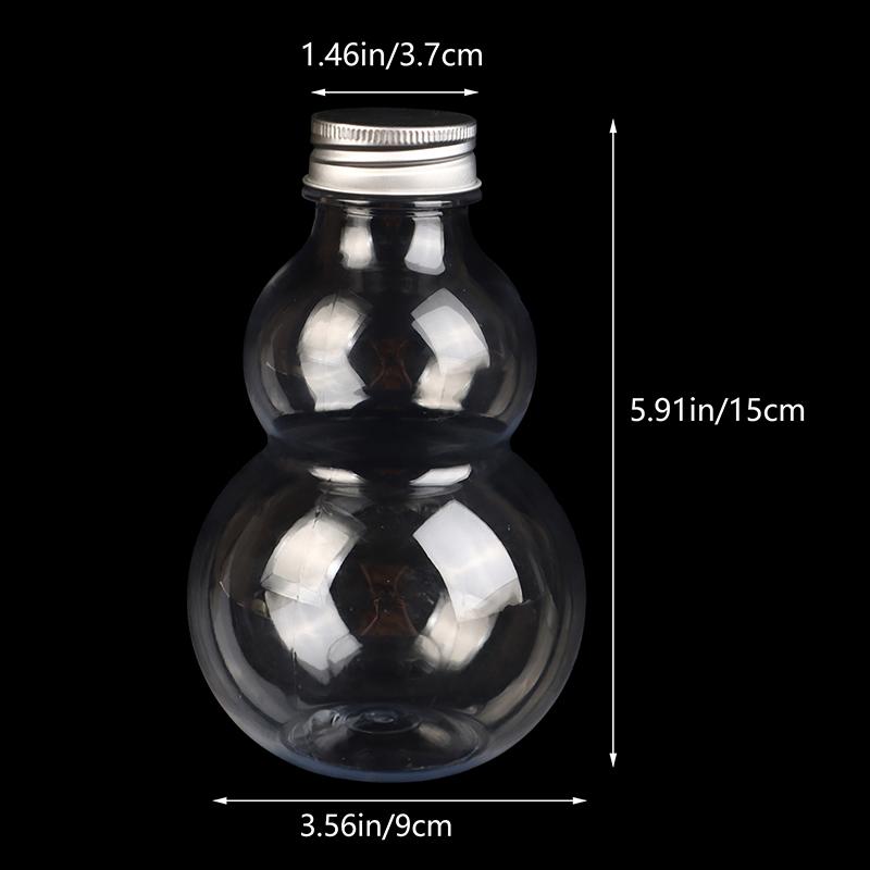 Disposable 500ML Gourd Water Bottles For Milk Tea Coffee Juice Portable Drinking Cup Home Clear Juicing Beverage Drink Bottle