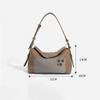 Luxury Lychee Grain Cowhide Pillow Bag Simple Casual Versatile Commuter One Shoulder Bag Women's Real Leather Soft Handbag