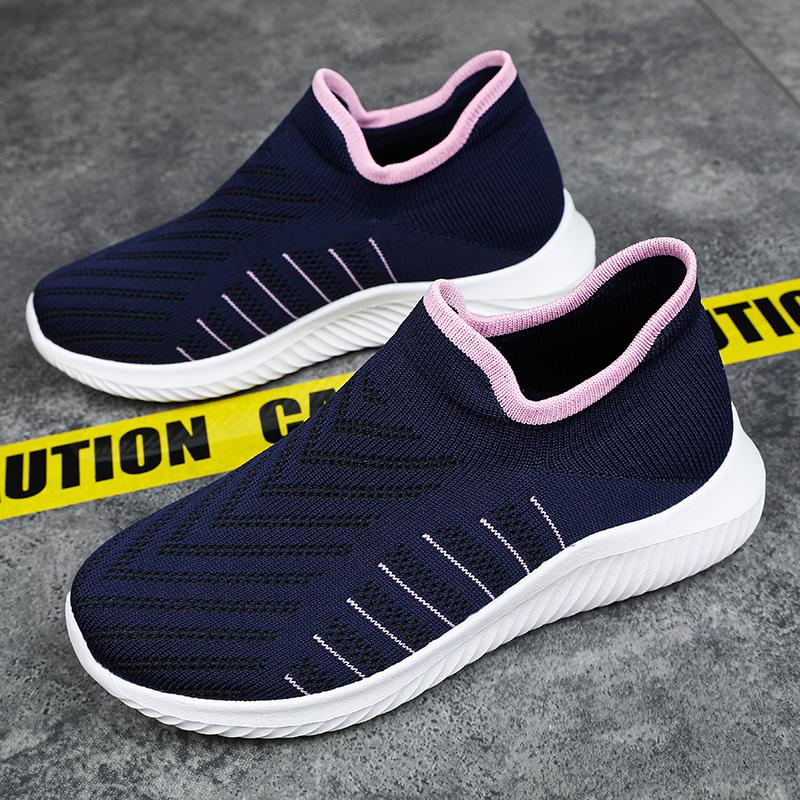Women Sneakers Socks Shoes Casual Blue Summer Knitted Vulcanized Shoes Trainers Tenis Feminino 2025 Shoes For Man Sports