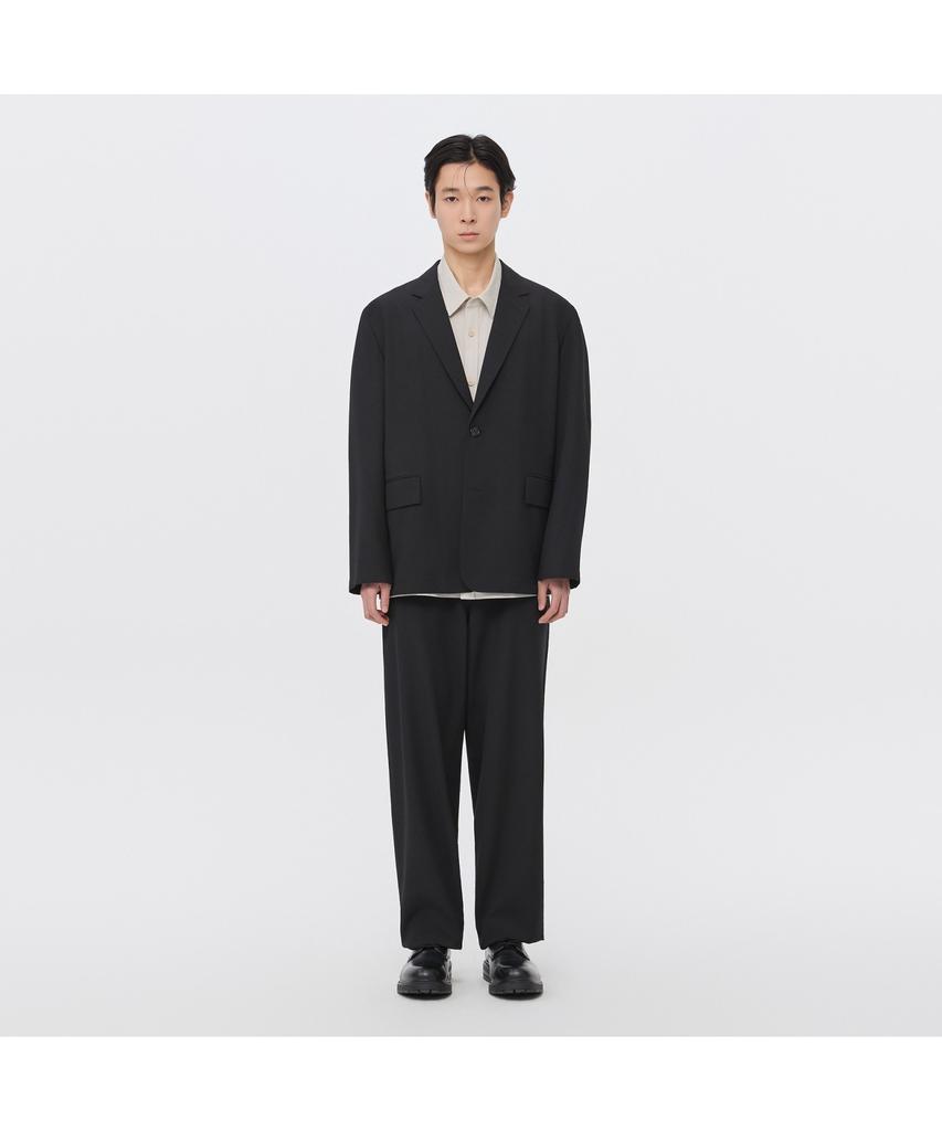 Keoseuuteommellou [Essentials] Black Loose Fit Setup Pants C9Pam26421Bkx