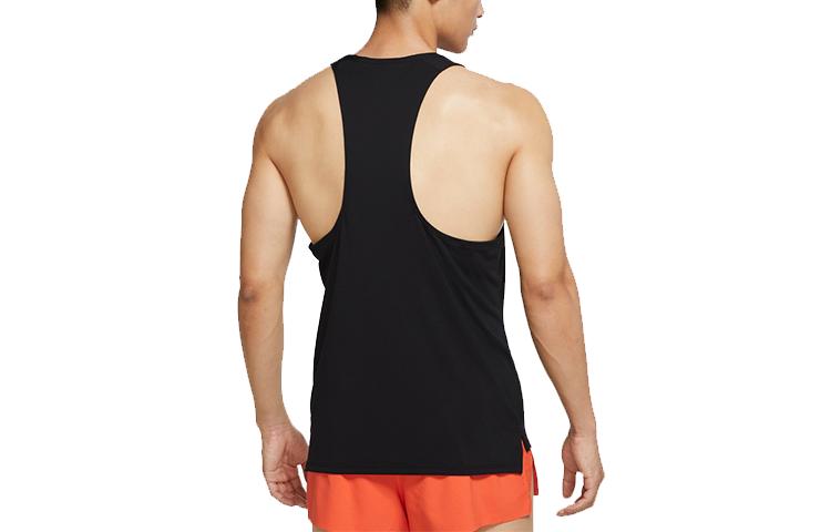 Nike Running Tank Tops Men's Black Crew Neck Moderate Straight Fit DQ4733-010