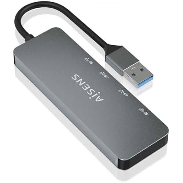 AISENS HUB USB 3 2 GEN2 10G A M-2xTYPE C H-2xUSB-A H 15CM Gris
