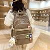 Girls Block Color Schoolbag Female Junior High School Students Backpack Grade Three To Five and Six Backpack