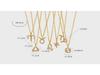 Custom Fashion Gold Titanium Steel Necklace with Zodiac Pendant and Rhinestones