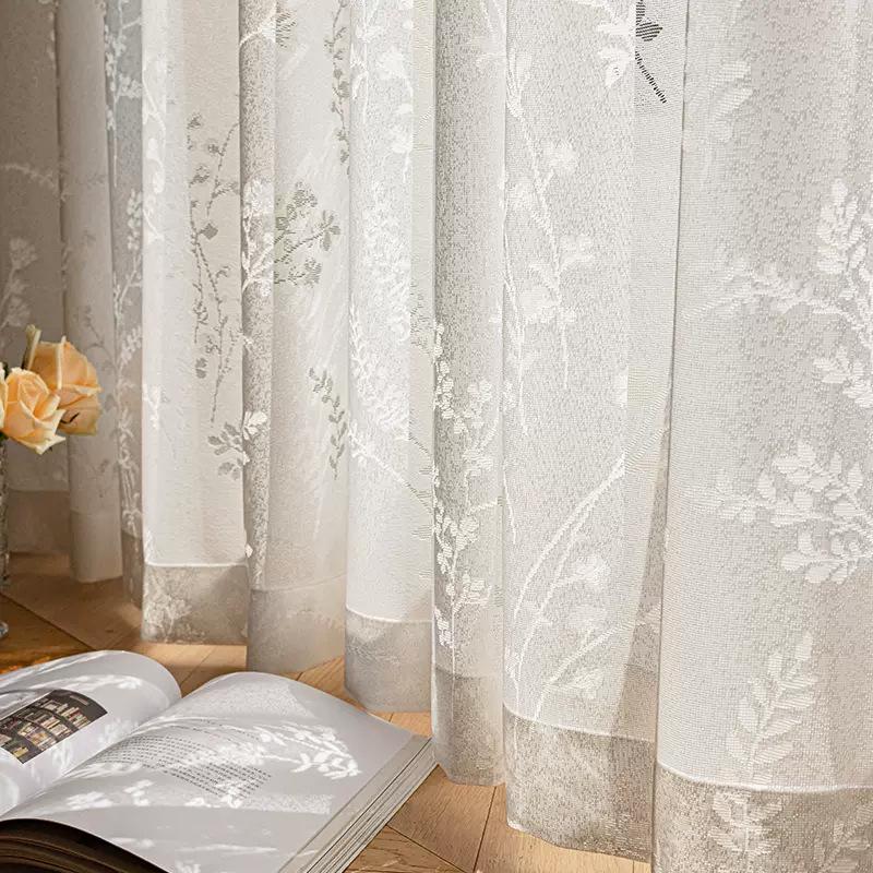 French Summer Sun Protection Insulated Light-Filtering Curtain for Bay Windows and Balconies