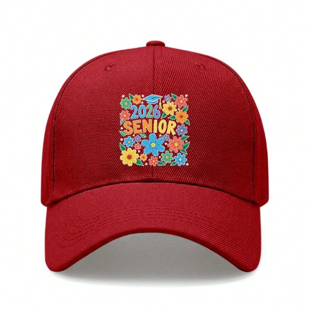 [ Baseball Cap] 2026 Senior Floral Print Adjustable Unisex Lightweight Breathable Sun Protection Casual Outdoor Sports Daily Wear Baseball Hat