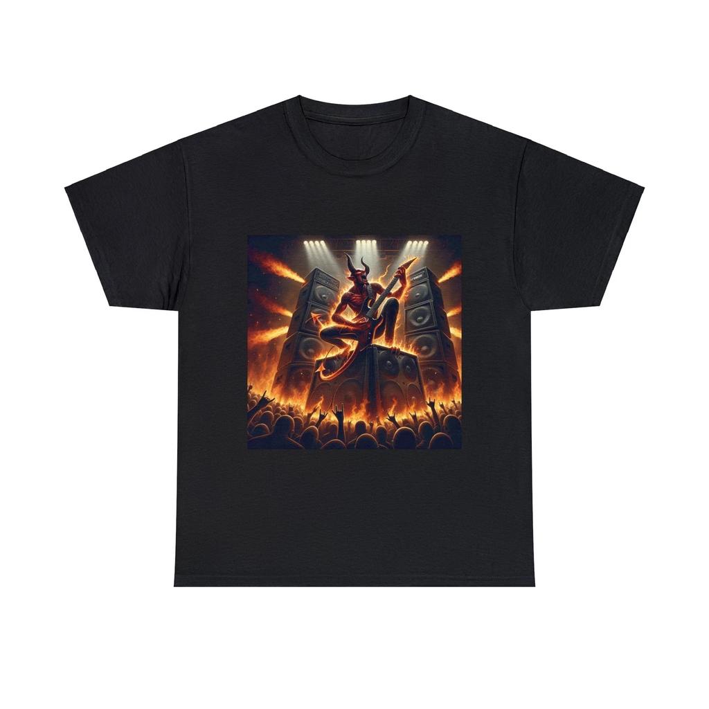 Streetwear Designer Unisex T-Shirt Rock Demon Concert Metal Guitarist The Devil