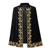 Medieval King Prince Cosplay Cloak Halloween Party Carnival Performance Festive Black Kings Cape