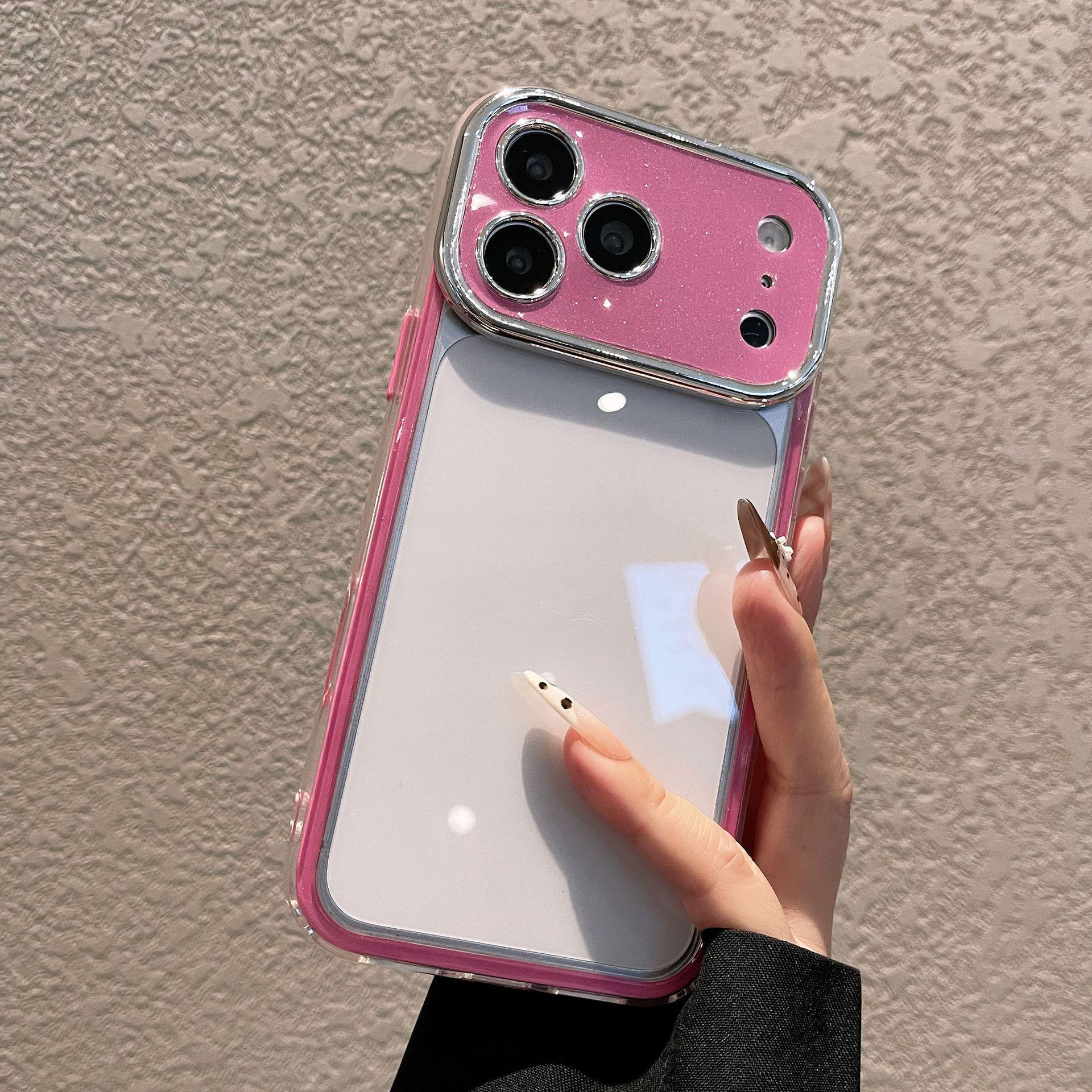 

Compatible with iPhone 17 Pro Max: Glitter Lens Case with Large Window, Transparent & Protective for iPhone 16 and 15. 17 pro