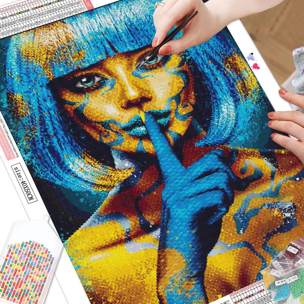 Diamond Embroidery Girl Cross Stitch Kit Diamond Art Painting Portrait Mosaic Woman Home Decor