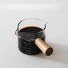 75ml/210ml Glass Measuring Cup with Wood Handle Espresso Measuring Cup Single/Double Mouth Milk Coffee Clear Mug Coffee Supplies