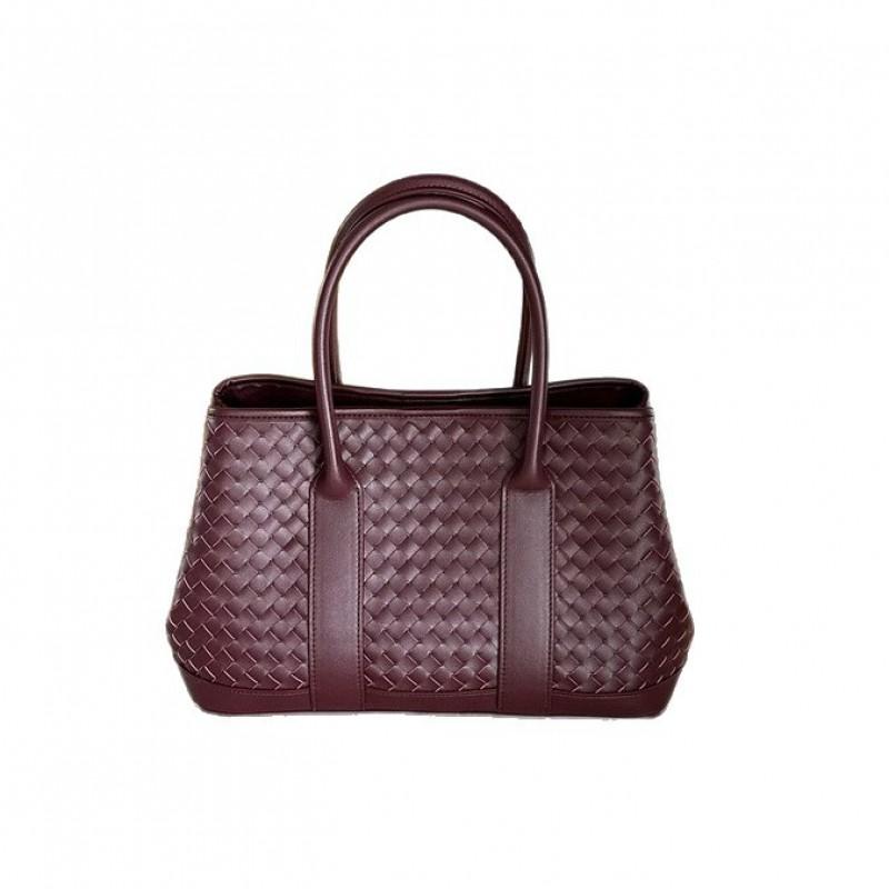 Woven Leather Tote Bag Women Medium Size Handmade Top Handle Crossbody