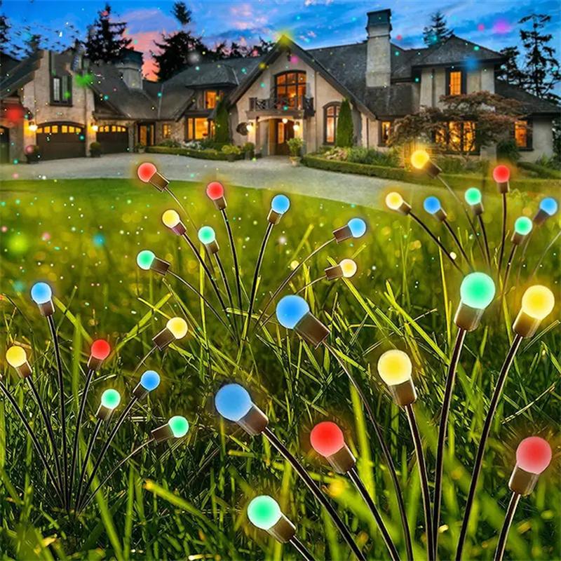 6/8/10L Solar Firefly Lights Waterproof Outdoor Garden Decoration Landscape Lights Lawn Lights Suitable for Festive Decoration.