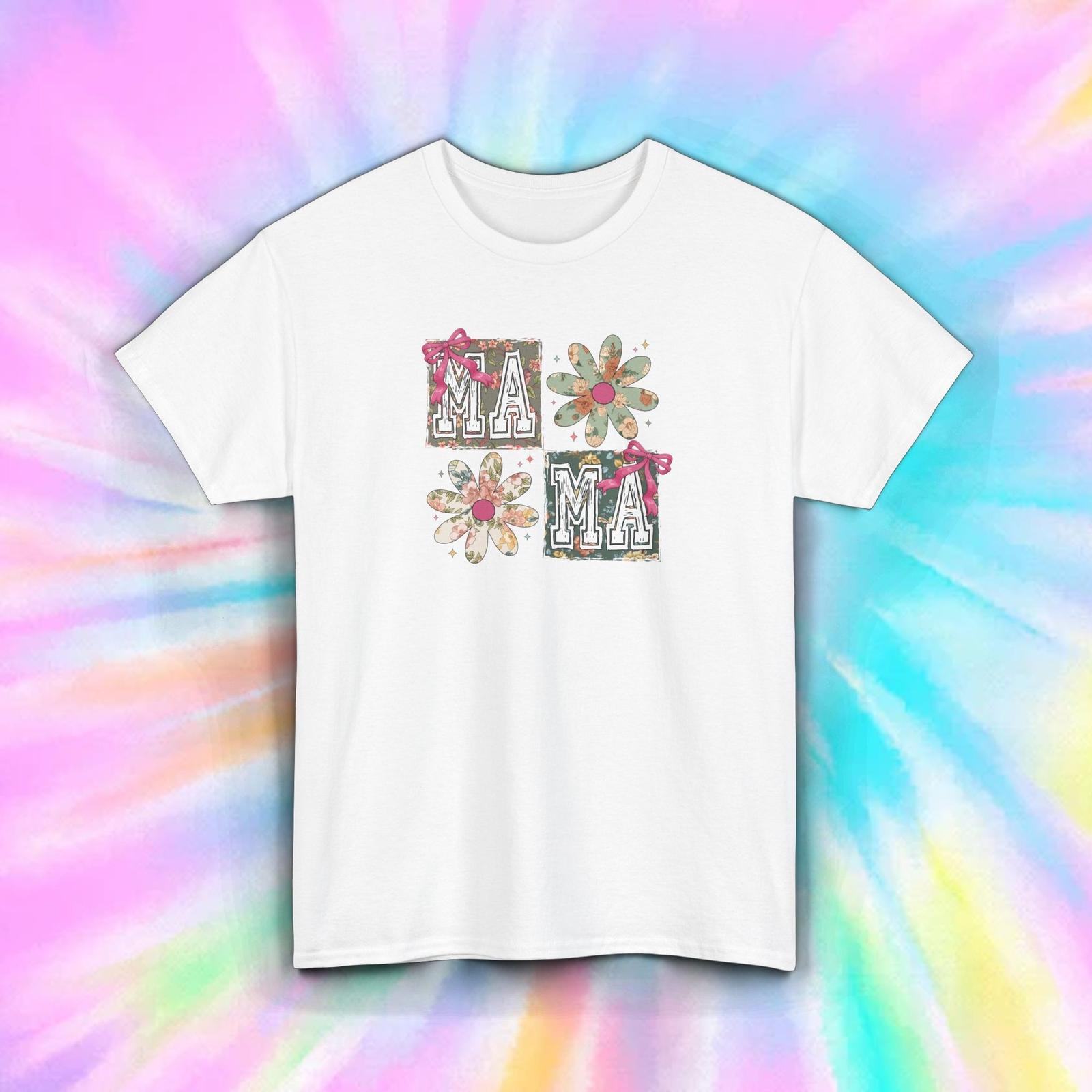 Mama Floral T-Shirt Boho Daisy Graphic Cute Mom Gift Tee S-5XL M