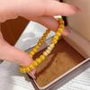Ideal Gift Double Diamond Running Ring Walnut Bead Bracelet Women 24K Gold AU999 Perfect for Festivals