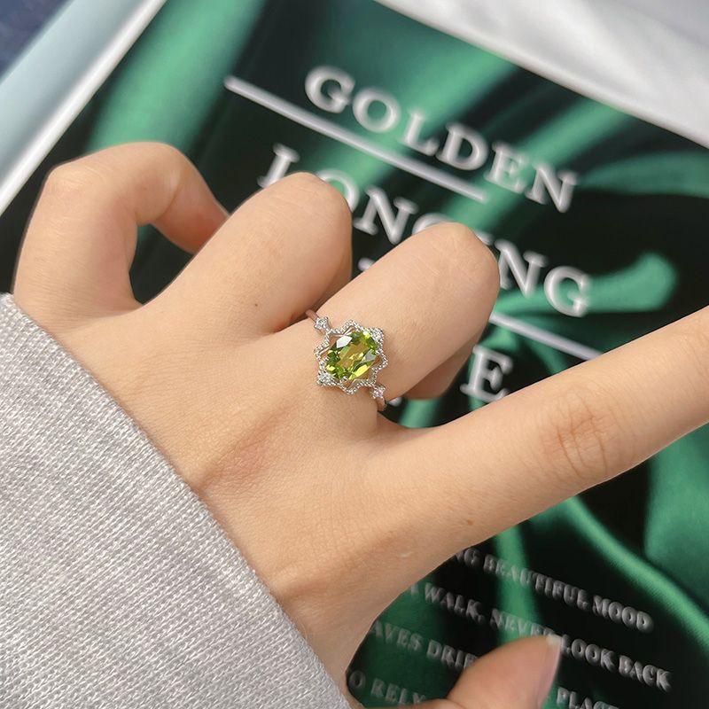 Natural Amethyst Gemstone Ring Women Open Band With Citrine Garnet Topaz Peridot - Fashion Jewelry