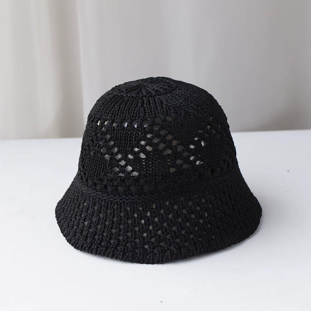 Women Bucket Hat Summer Hollow Out Thin Breathable Sun Hat Female Beach Panama Cap Fold Outdoor Japanese Lesure Fishierman Cap
