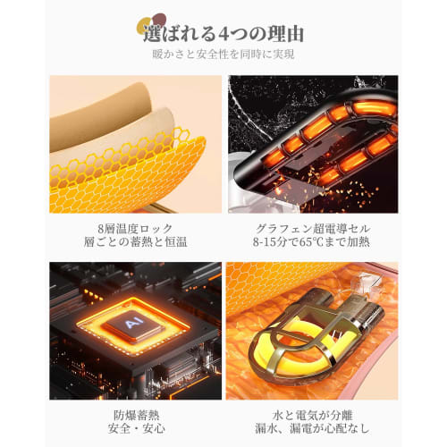 DAZOPAGE Rechargeable Electric Hot Water Bottle with Heat Storage, Keeps Warm for 4-12 Hours, Fast Charging, Explosion-Proof Charger, Overheat Prevent