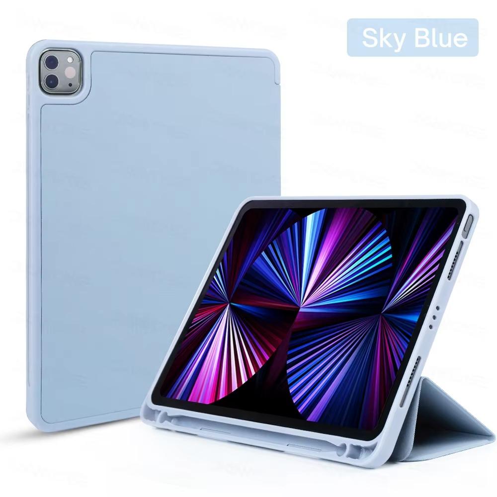 For iPad Air 11 Case iPad 10th Generation 11th A16 9th Cover Gen iPad Pro11 4 5 10.9in 12.9 M2 M3 M4 Pencil Holder Case