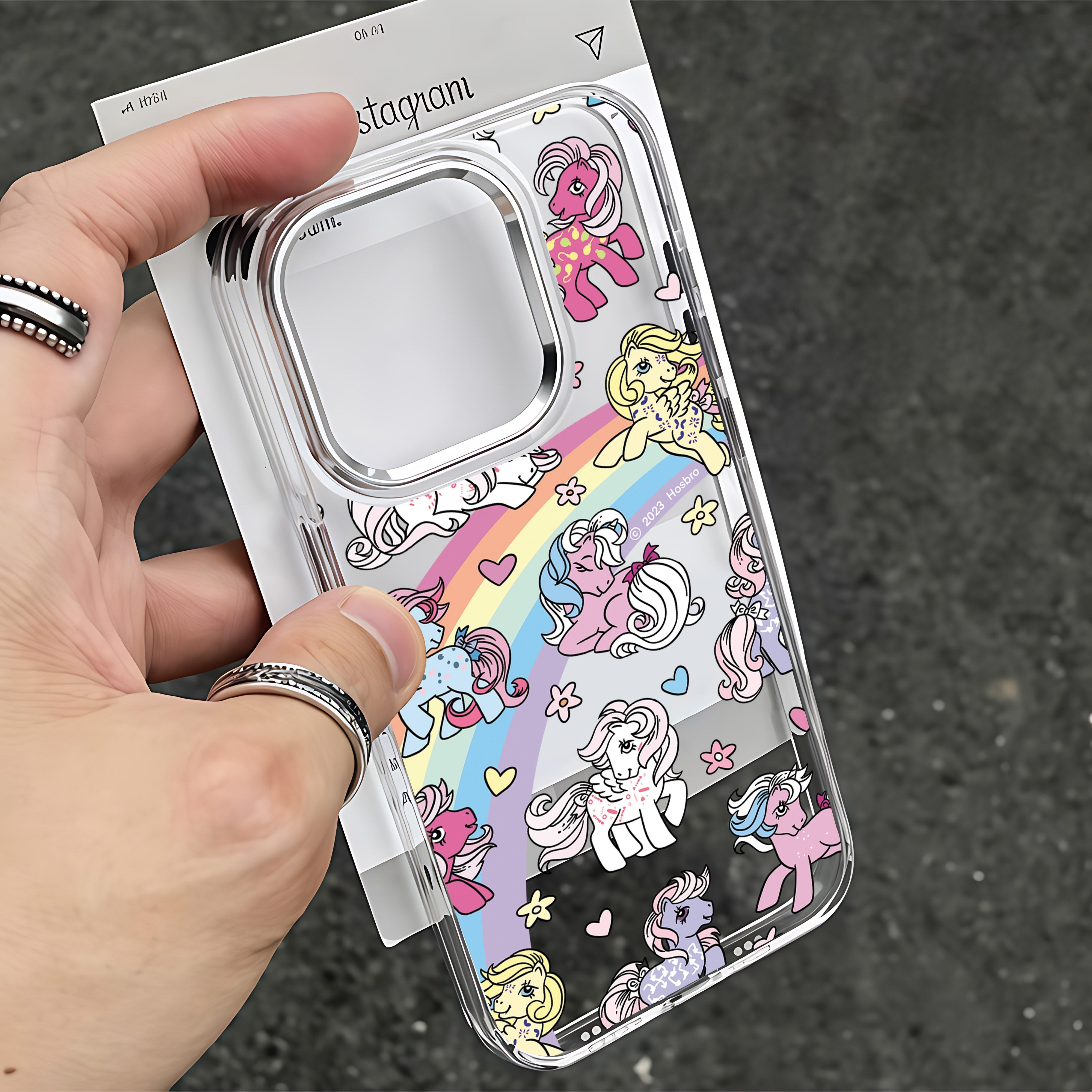 

Cute Pink Ponys Phone Case for Samsung Galaxy S25 S24 S23 S22 S21 S20 Note20 FE Ultra Edge Plus 4G 5G Transparent Soft Cover Samsung S21 FE 5G